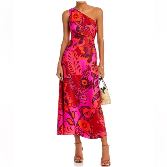 FARM RIO NWT BOLD FLORAL MIDI DRESS ❤️ - Picture 3 of 10